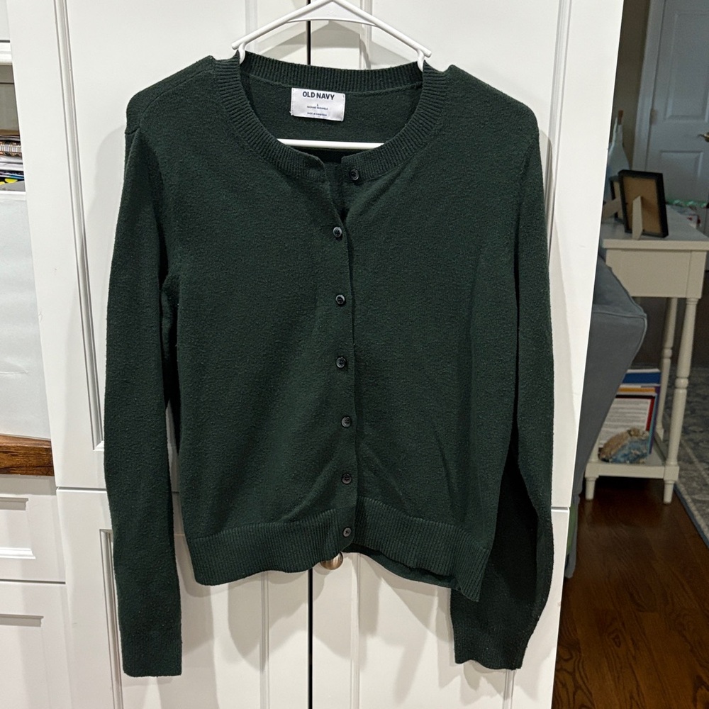 Old Navy Women's Dark Green Cardigan